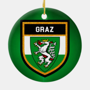 Graz Flag Ceramic Ornament
