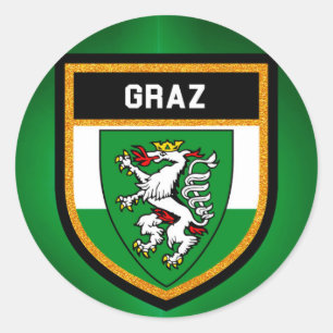 Graz Flag Classic Round Sticker