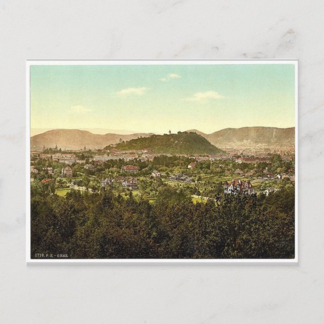 Graz, general view from the Lechwalde, Styria, Aus Postcard (Front)