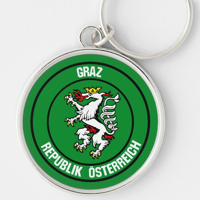 Graz Round Emblem Keychain (Front)