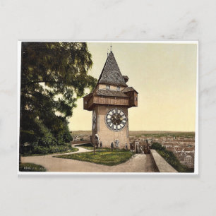 Graz, the clock, Styria, Austro-Hungary classic Ph Postcard