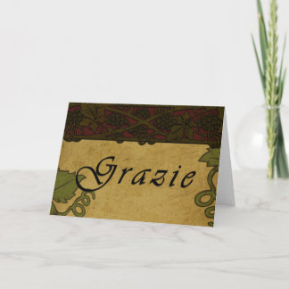 Grazie Grape Vines - Thank You Card