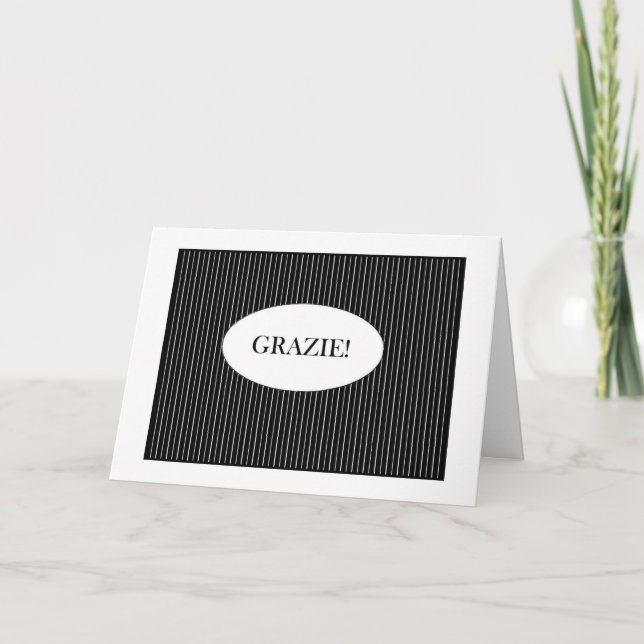 Grazie Thank You in Italian (Front)