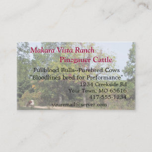 Grazing Cow Biz Card2-customize Business Card