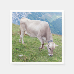 Grazing cow napkin