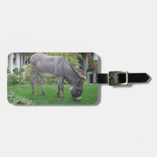 Grazing Donkey Luggage Tag
