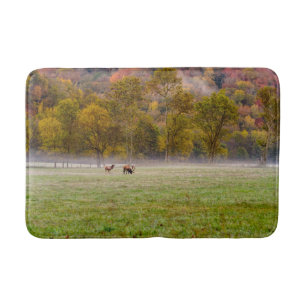 Grazing Elk Couple Bath Mats
