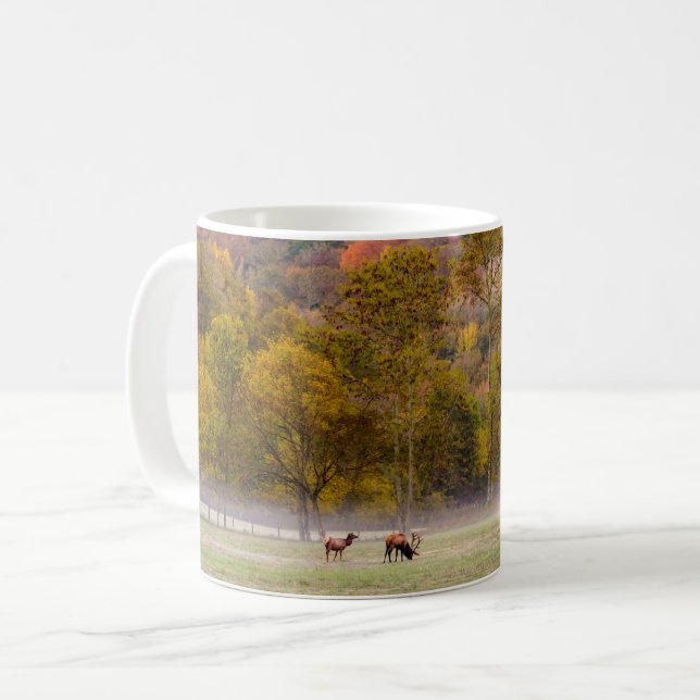 Grazing Elk Couple Classic Mug (Front Left)