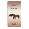 Grazing Horses Animal Wine Label