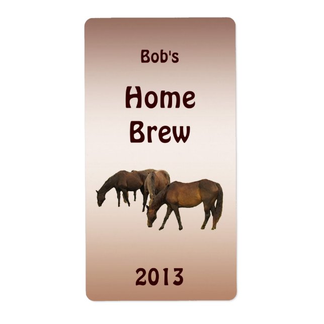 Grazing Horses Beer Label (Front)