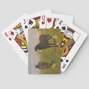 Grazing Horses (by Rosa Bonheur) Playing Cards
