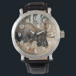 Grazing Moose Watch<br><div class="desc">Decorated with an image of a proud bull moose grazing on a mountainside in Alaska's Chugach State Park. By Ted Raynor</div>