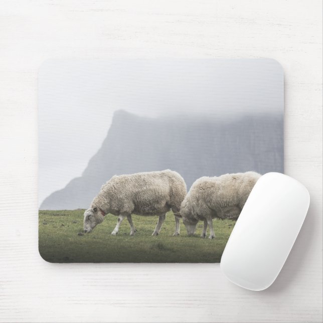Grazing Sheep Photo Mouse Pad (With Mouse)