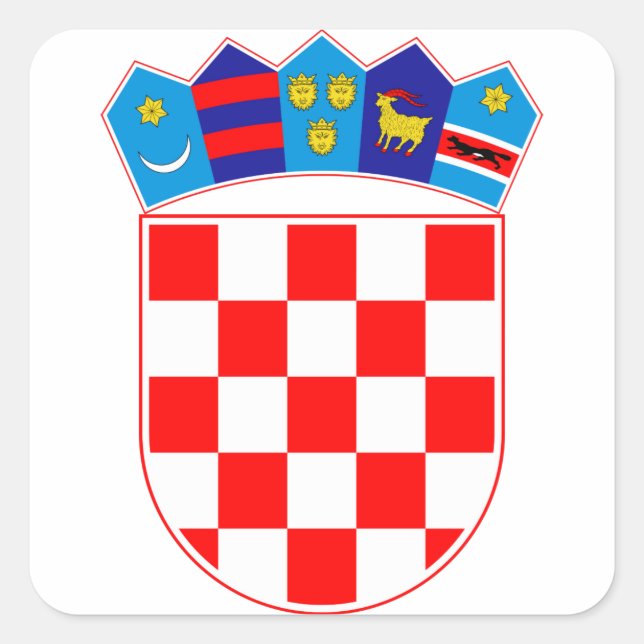 Grb Hrvatske, Croatian coat of arms Square Sticker (Front)