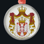 Grb Srbije, Serbian coat of arms Metal Ornament<br><div class="desc">Grb Srbije,  Serbian coat of arms</div>