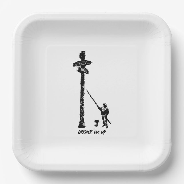'Grease 'Em Up' Paper Plates (Front)