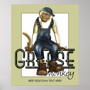 Grease Monkey Customizable Poster