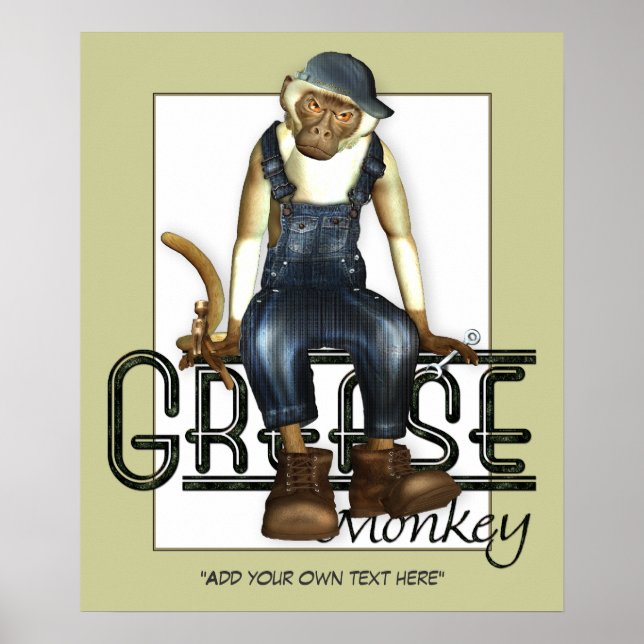 Grease Monkey Customizable Poster (Front)