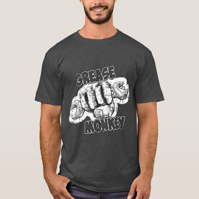Grease Monkey Wrench Auto Mechanics TShirt (Front)