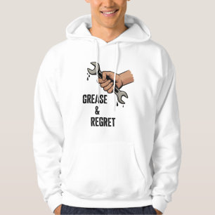 Grease & Regret Blue Collar Burnout Hoodie