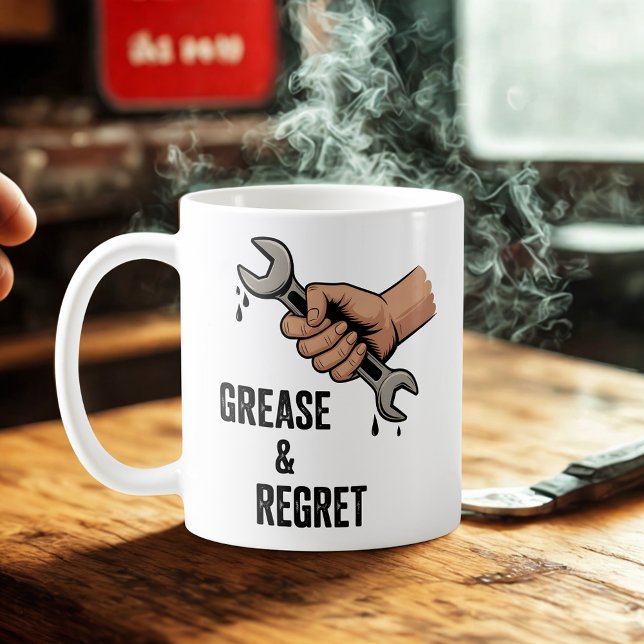 Grease & Regret | Technician Life Joke Coffee Mug (Creator Uploaded)