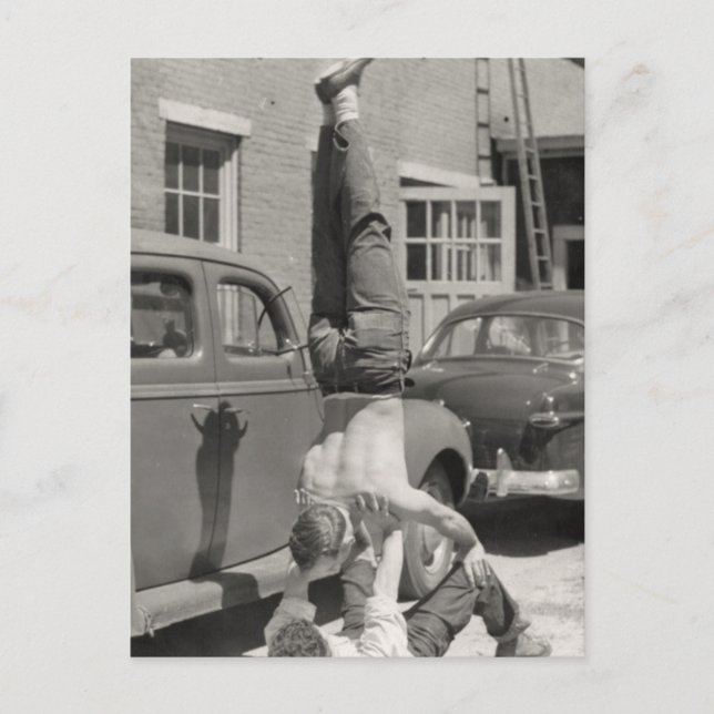 Greaser Gymnasts Postcard (Front)