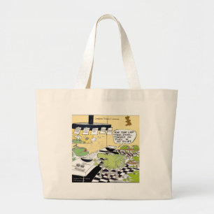 Greasy Spoon For Frogs Funny Gifts & Cards Large Tote Bag