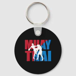 Great 2 Muay Thai Fighter Design Kickboxer Mma Tra Keychain
