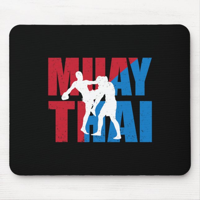Great 2 Muay Thai Fighter Design Kickboxer Mma Tra Mouse Pad (Front)