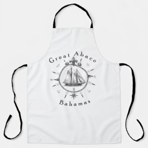 Great Abaco Bahamas Nautical Sailing Compass sail Apron