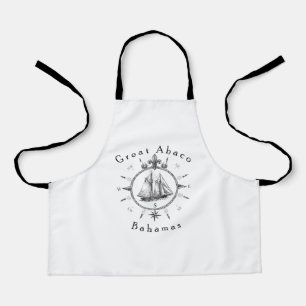 Great Abaco Bahamas Nautical Sailing Compass sail Apron