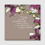 Great Achievement Floral Motivational Quote Magnet<br><div class="desc">This floral button magnet comes with a motivational quote: “Every great achievement was once considered impossible”.
Your choice of shapes: round or square.</div>