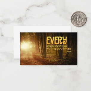 "Great achievements" Inspirational Quote Card