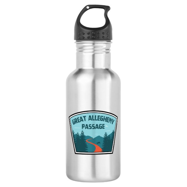 Great Allegheny Passage 532 Ml Water Bottle (Front)