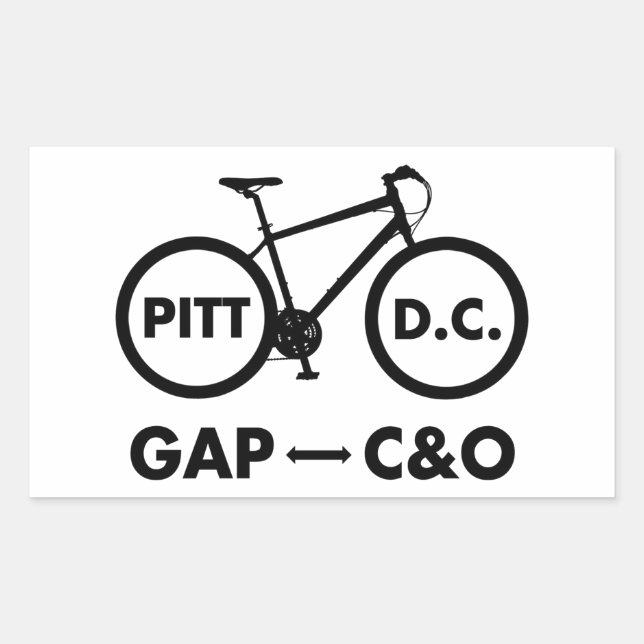Great Allegheny Passage C&O Canal Towpath Bike Sticker (Front)