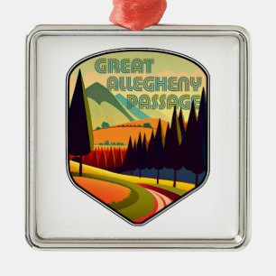 Great Allegheny Passage Colors Metal Ornament