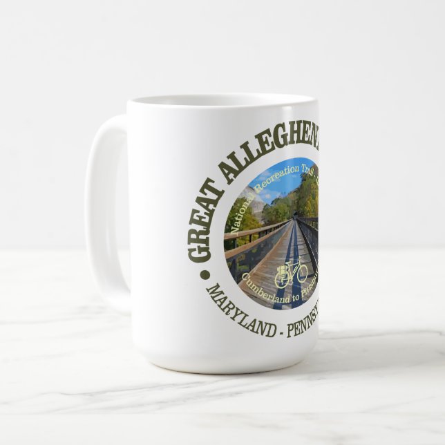 Great Allegheny Passage (cycling c) Coffee Mug (Front Left)