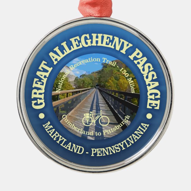 Great Allegheny Passage (cycling c) Metal Ornament (Front)