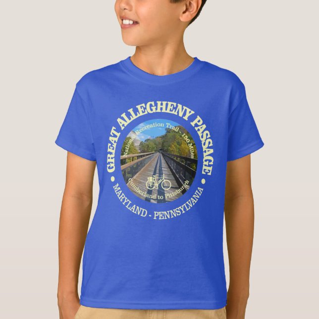 Great Allegheny Passage (cycling c) T-Shirt (Front)