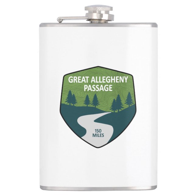 Great Allegheny Passage Hip Flask (Front)