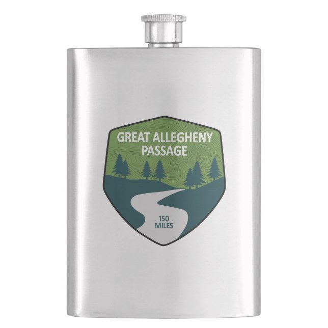 Great Allegheny Passage Hip Flask (Front)