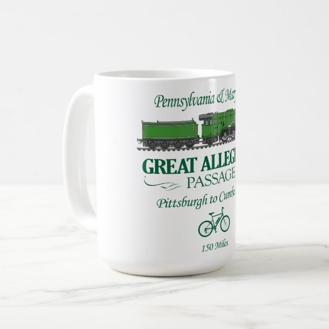 Great Allegheny Passage (RT2) Coffee Mug (Front Left)