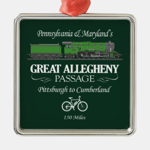 Great Allegheny Passage (RT2) Metal Ornament