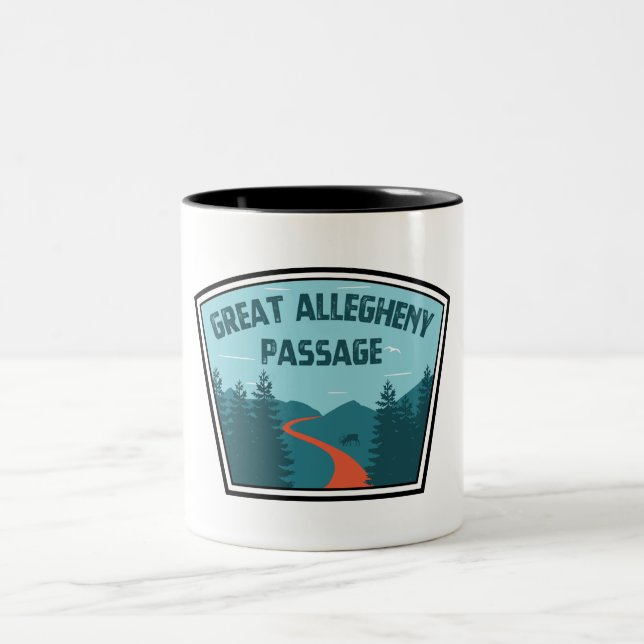 Great Allegheny Passage Two-Tone Coffee Mug (Center)
