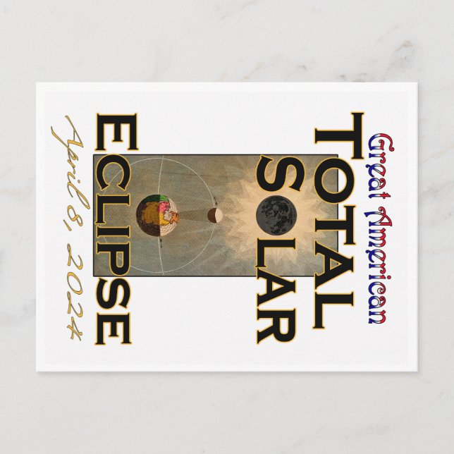 Great American 2024 Total Solar Eclipse Postcard (Front)