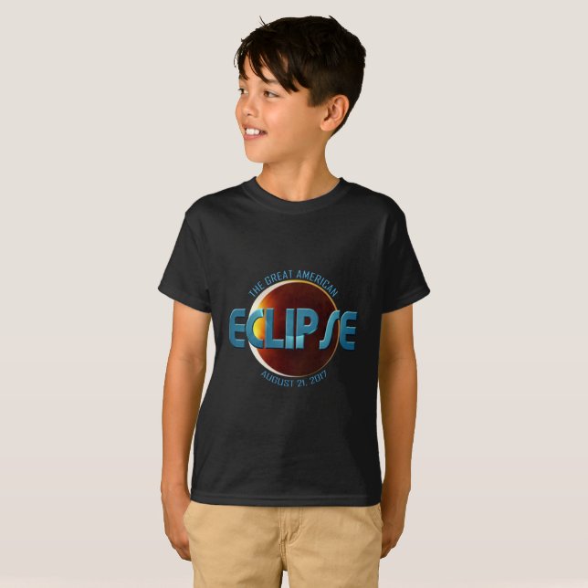Great American Eclipse Kid's Shirts - BLU (Front Full)