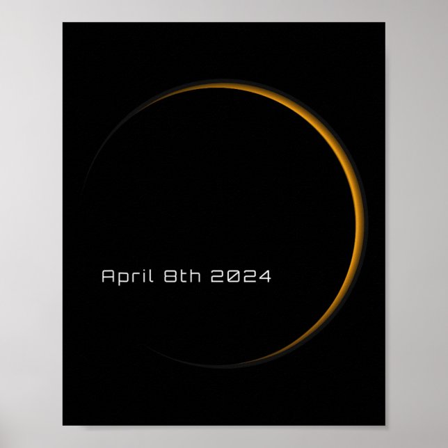 Great American Total Solar Eclipse April 8 2024 To Poster (Front)
