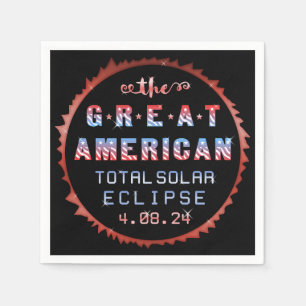 Great American Total Solar Eclipse August 21 2017 Napkin