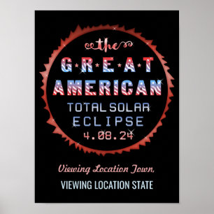 Great American Total Solar Eclipse August 21 2017 Poster