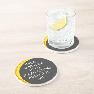 Great American Total Solar Eclipse customizable Coaster